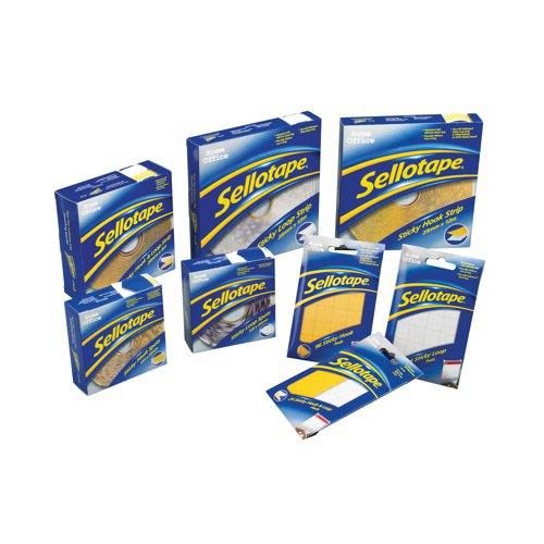 Suitable for indoor use, eliminate the need for nails and screws with this ultra strong, flexible adhesive from Sellotape. Suitable for a range of DIY jobs, the hook and loop system provides permanent adhesion for hooks, signs, pictures, displays and more. This pack contains 125 loop spots measuring 22mm. Use with hook spots for an efficient bonding solution.
