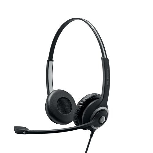 The Epos Impact SC 260 is a lightweight, ergonomic wired binaural headband headset. The Impact 200 Series delivers a range of solutions that deliver great call clarity and long-term user comfort. Featuring ActiveGard technology, Voice technology and noise-cancelling microphone for natural, clear conversations. Acoustic foam ear pads with soft leatherette covers and CircleFlex dual-hinge ear cup system for a perfect fit. Maintain energy and focus with clear communication between you and your listener. In busy contact centres these headsets are both reliable and user-friendly.