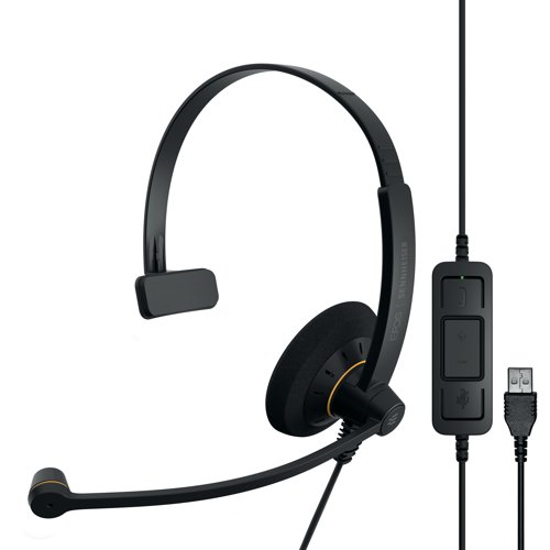 Epos Impact SC 30 USB MI Wired Monaural Headband Headset Black 1000550 - SEN00436