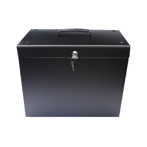 Cathedral Metal File Box Home Office A4 Black A4BK - SG20001
