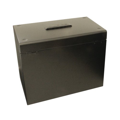 SG20001 Cathedral Metal File Box Home Office A4 Black A4BK