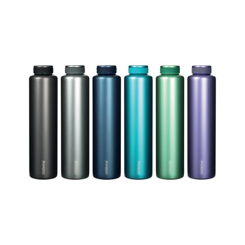 The Sistema Hydrate stainless steel bottle is perfect for school, work, sports and picnics to keep hydrated on the go. Simply fill the 600ml bottle and close the leak-proof screw-on lid. The stainless steel bottle has been designed with double wall vacuum insulation to encapsulate beverage temperatures for longer, keeping them hot up to 6 hours and cold up to 12 hours. Made from high quality stainless steel that will not rust over time.