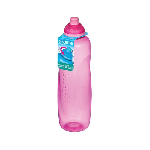 Sistema Twist 'n' Sip Bottles have a unique lid that allows the bottle to be opened and closed without fingers touching the sipper tip for a more hygienic way to drink. Perfect for school, sports, picnics and days out, it can be washed in the dishwasher (top rack) for easy cleaning. Not intended for hot liquids or carbonated beverages, the Sistema Twist and Sip bottle is both Phthalate and BPA Free.