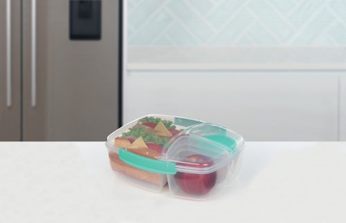 Sistema 3 Split Lunch Box with Yoghurt Pot 2L 20920 Kitchen Accessories SIS20920