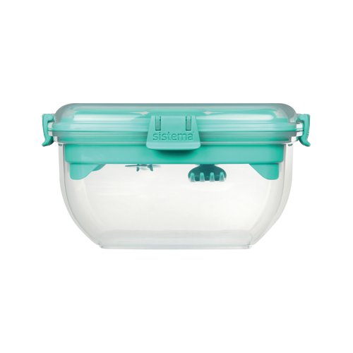 Sistema Salad Max to Go Coloured Clip 1.63L Clear 21357 Newell Brands