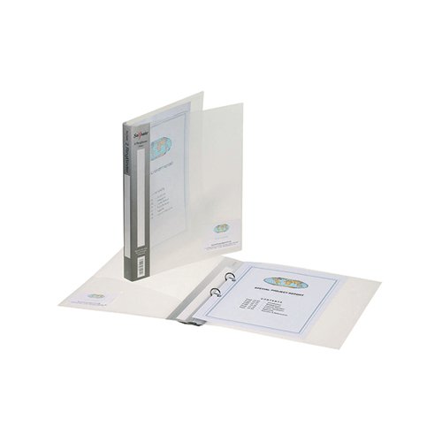 Snopake 2 Ring Binder 25mm A4 Clear (Pack of 10) 10183 - Snopake Brands - SK02701 - McArdle Computer and Office Supplies