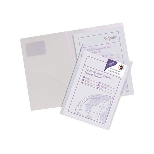 Snopake TwinFile Presentation File A4 Clear (Pack of 5) 14030 SK05984 Buy online at Office 5Star or contact us Tel 01594 810081 for assistance
