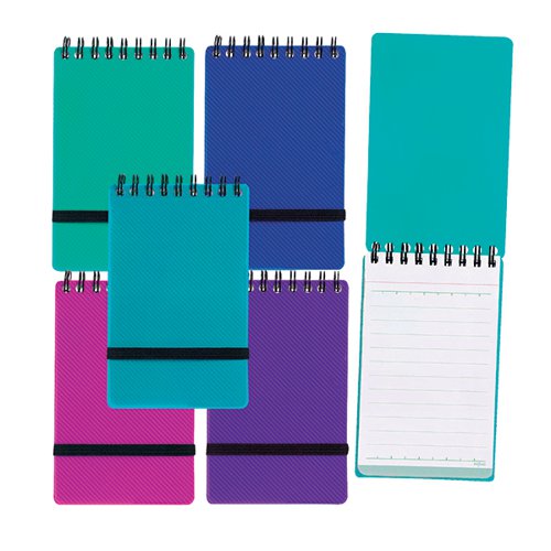 Snopake Noteguard Notepad 76 x 127mm Assorted (Pack of 5) 14324