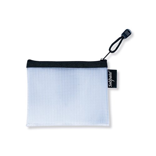 Safely store items in this Snopake Eva Mesh Zippa bag, which is made from reinforced heavy duty mesh with sewn edges. The bag is water resistant to protect the contents and features a metal zip top fastening. Holds 250 sheets. The material is environmentally friendly and durable with black bands of material to the top for colour coding and easy identification.