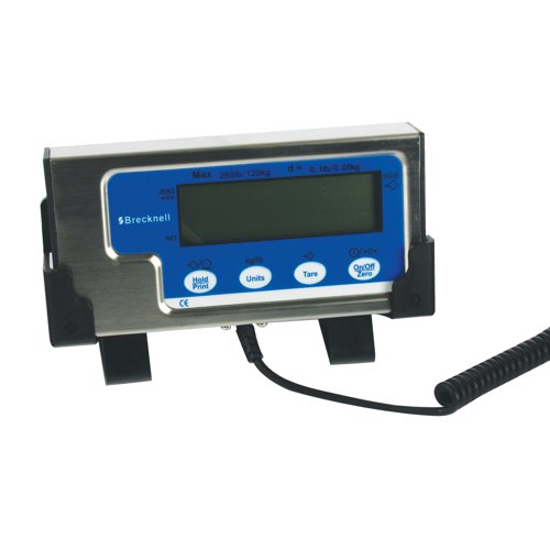 The Salter Electronic Parcel Scale offers a choice of kilograms and pounds, switched with a single button and includes a tare function to accurately measure net weight. Because you have a choice between mains or battery operation, you can bring the scale to heavy packages instead of struggling the other way around.  The detachable LCD screen gives you a choice of placement for easier use.