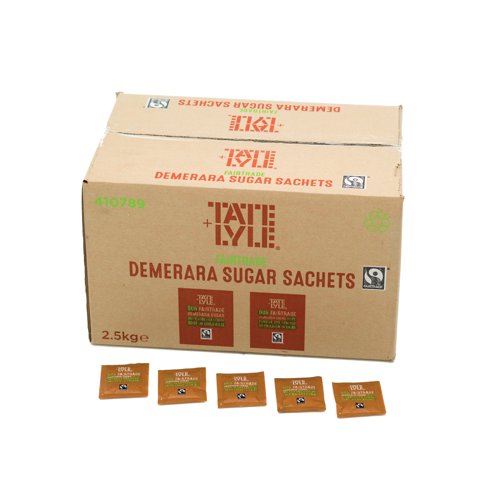 Fairtrade sugar is sourced ethically, providing the producers with a fair wage, improving the quality of life for the farmers and aiding sustainability. This sugar is supplied in individual sachets, providing you with the perfect portion to sweeten your drink. Perfect for use in hospitality, catering, meetings and conferences. This bulk pack contains 1,000 brown sugar sachets.