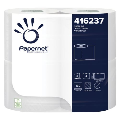 Papernet Superior Toilet Roll 3 Ply 160 Sheets (Pack of 40) 416237