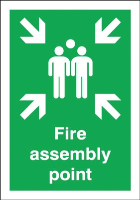 Safety Sign Fire Assembly Point A2 PVC FR04548R - SR11138