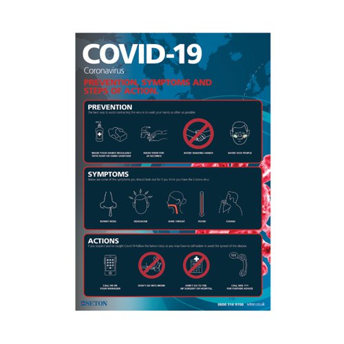 Covid-19 Prevention Symptoms S/A Vinyl A3 FA063A3SAV