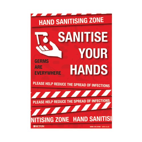 Sanitise Your Hands S/A Vinyl A3 FA064A3SAV