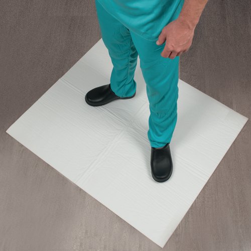 Siranes Absorbent Floor Mats are mats which allow for a safer working environment in areas where excess fluids/liquids/oils etc could be a safety hazard. This includes operating theatres/surgery, scrubs areas, maternity and more. Originally developed for use in surgery, the floor Mats have been designed to grip to the floor when wet. They can be used on both dry and already wet floors, and as there are no super-absorbent powders they do not expand. Sira-Med Absorbent Floor Mats are not classified as medical devices, however, this product can be used in medical facilities.