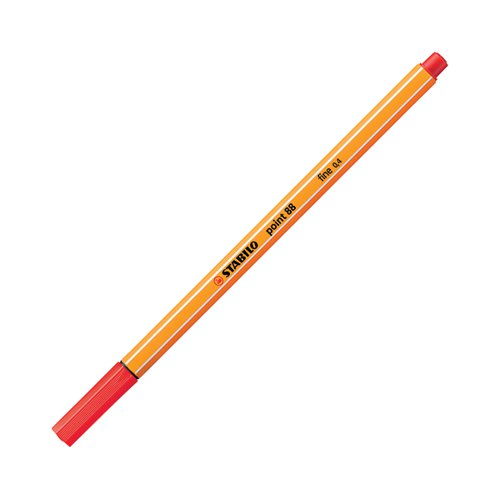 Stabilo Point 88 Fineliner Pen Red (Pack of 10) 88/40