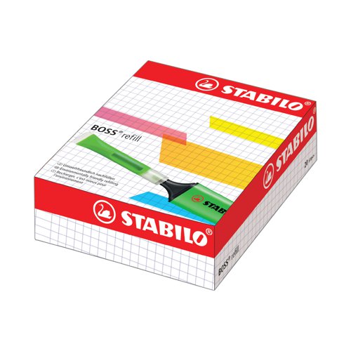 Stabilo Boss Original Highlighter Refills Assorted (Pack of 20) 070