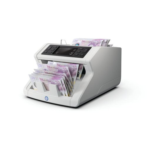 SS33795 | Count banknotes quickly. The Safescan 2210 accurately counts the number of sorted banknotes for all currencies while simultaneously verifying them on up to two security features. Simply remove the suspect banknote and press start to resume counting. Time saving features include automatically add up the number of notes counted across different runs and the batch function can create equal stacks of banknotes. Thanks to its intuitive design, optimised display, and automated features, your cash counting will be easier than ever before.