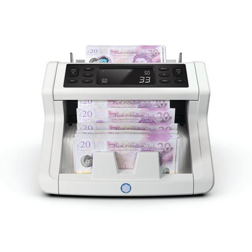 SS33795 | Count banknotes quickly. The Safescan 2210 accurately counts the number of sorted banknotes for all currencies while simultaneously verifying them on up to two security features. Simply remove the suspect banknote and press start to resume counting. Time saving features include automatically add up the number of notes counted across different runs and the batch function can create equal stacks of banknotes. Thanks to its intuitive design, optimised display, and automated features, your cash counting will be easier than ever before.