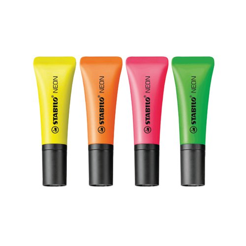 Stabilo Neon Highlighter Assorted (Pack of 4) 72/4-1