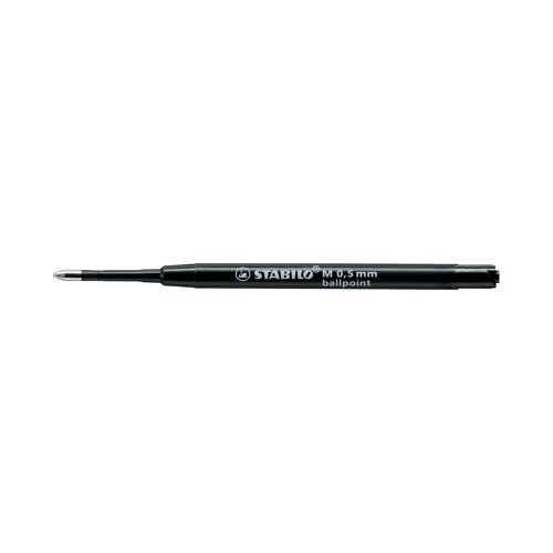 SS42775 | Stabilo pointball retractable ballpoint pen refill, containing fast-flowing ink for a smooth-writing experience. The environmentally friendly refills feature document-proof ink that will not fade. Supplied in a pack of 2 refills in black.
