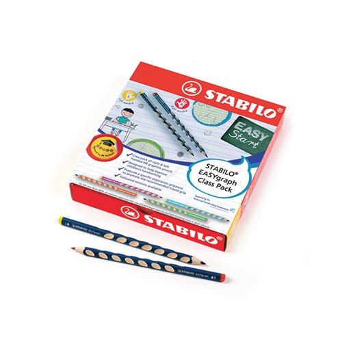 Stabilo EASYgraph Graphite Pencil HB Classpack Left and Right Handed (Pack of 48) UK/321-2HB/48