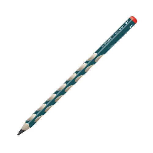 This specially designed handwriting pencil has a series of ergonomically shaped grip zones along the length of the barrel, which encourage the correct hand position and posture for relaxed, comfortable writing. Ideal for children learning to write, these HB pencils are a recommended choice for schools. This class pack contains 40 right handed and 8 left handed pencils and this is indicated by the yellow and red colour coding at the end of the pencil. The triangular design gives added comfort in use and encourages the recommended tripod grip.