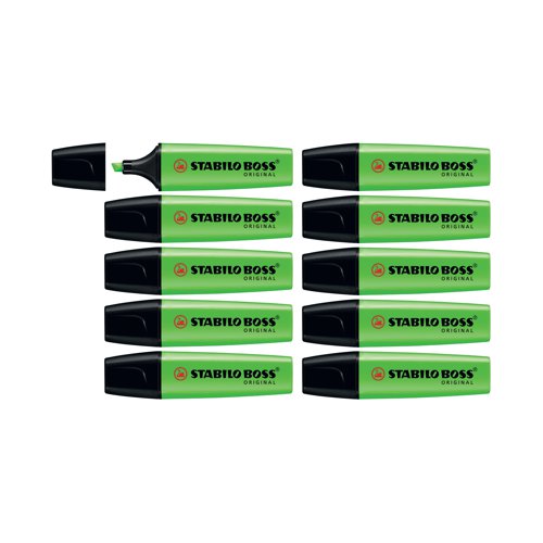 Stabilo Boss Original Highlighter Green (Pack of 10) 70/33/10 SS7033
