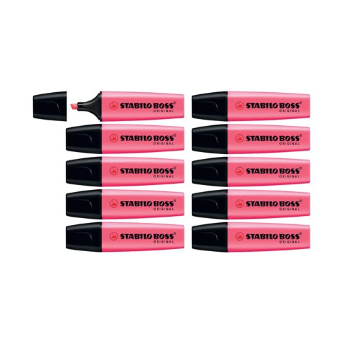 Stabilo Boss Original Highlighter Pink (Pack of 10) 70/56/10 - SS7056