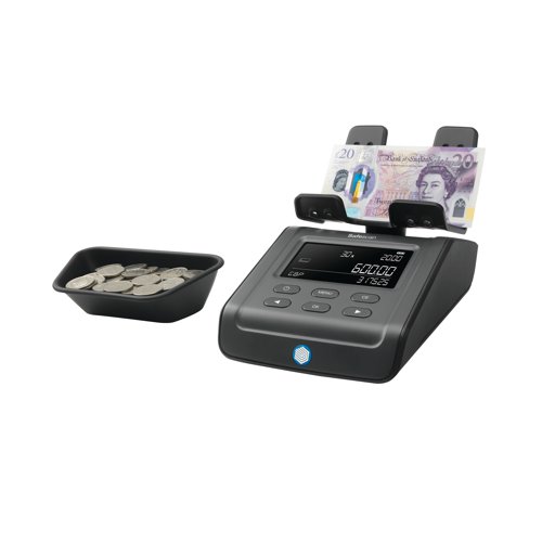 The Safescan 6165 Money Counting Scales rapidly value counts coins and banknotes with the highest level of accuracy. Within a minute, you will know the exact value of your cash drawer, and have a complete overview ready to add to your administration. Perfect for when you need to cash-up quickly. Thanks to its adaptive design, large display and user-friendly interface, your cash counting will be easier, faster and more reliable than ever. Save time and simplify your cash management.