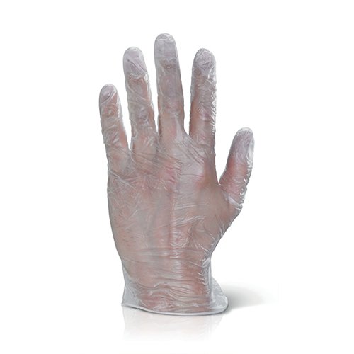 Click Vinyl Powder Free Gloves Extra Large Clear Pack of 100 VDGPFXL