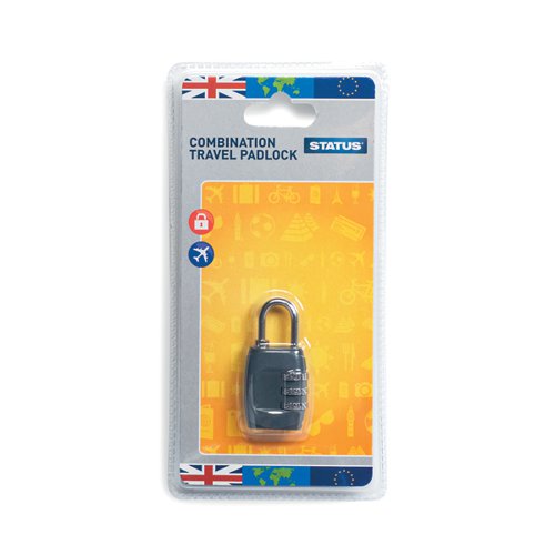 Status Three-Digit Combination Travel Padlock (Pack of 5) SCPLOCK1PK5