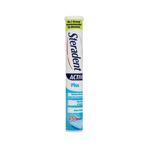 STX06460 Steradent Active Plus Denture Cleaner 30 Tablets (Pack of 12) 328993