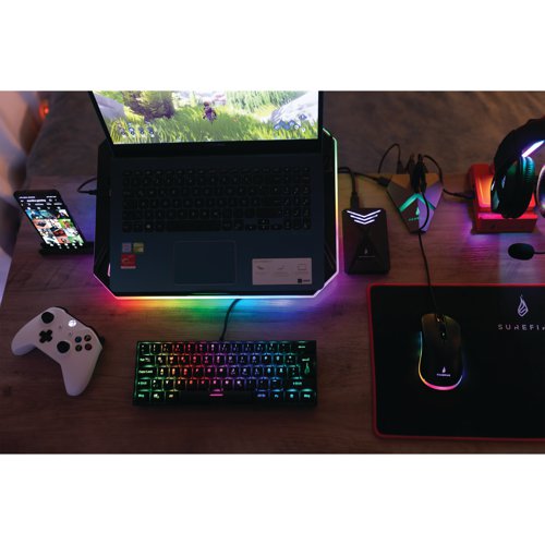 SureFire KingPin X1 Compact Gaming Keyboard RGB US English 48701 SUF48701 Buy online at Office 5Star or contact us Tel 01594 810081 for assistance