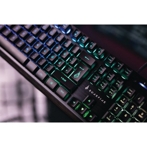 SUF48707 SureFire KingPin X2 Multimedia Metal RGB Gaming Keyboard 48707