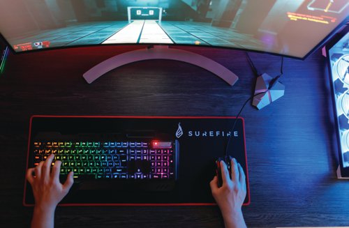 The SureFire Silent Flight Gaming Mouse Pad works with optical and laser mice sensors and is optimised for all sensitivity settings. The micro textured cloth surface provides balance of speed and control and the anti slip rubberized base guarantees grip. 680mm x 280mm.