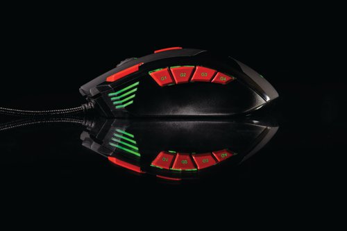 SUF48817 | The SureFire Eagle Claw Gaming Mouse has a highly responsive optical sensor with adjustable DPI of up to 3200 resolution and adjustable polling rate of 125Hz. It has 9 programmable buttons and full RGB LED lighting. System Requirements: Windows 10, 8, 7 Mac OS X 10.5 or higher USB 3.2 Gen 1 or USB 2.0 Consoles with USB port.