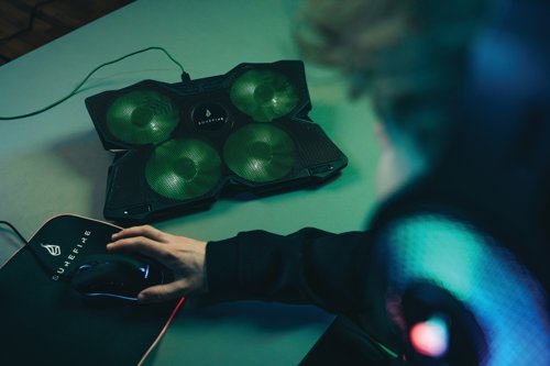 SureFire Bora Gaming Laptop Cooling Pad Green 48818 Verbatim