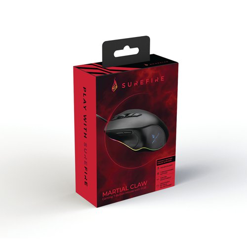 SureFire Martial Claw Gaming Mouse with RGB 7-Button 48837 Mice & Graphics Tablets SUF48837