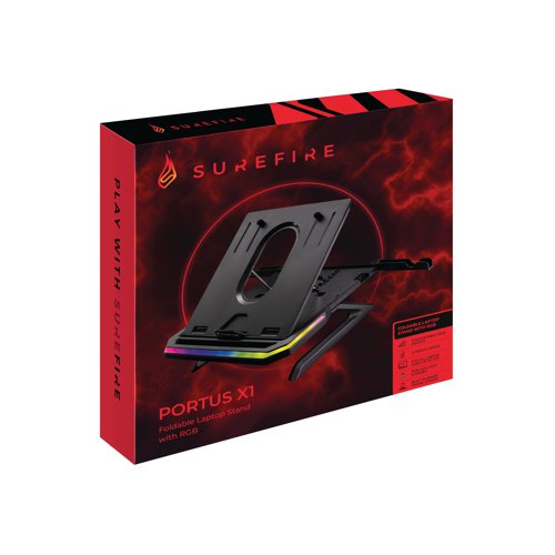 SureFire Portus X1 Gaming Laptop Stand with RGB Adjustable 48842 Verbatim
