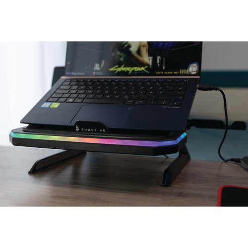 SureFire Portus X1 Gaming Laptop Stand with RGB Adjustable 48842 Verbatim