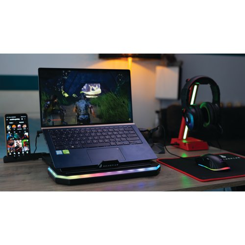 SUF48842 SureFire Portus X1 Gaming Laptop Stand with RGB Adjustable 48842