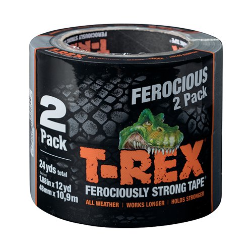 T-Rex Duct Tape 48mmx10.9m Grey Twin Pack (Pack of 6) 241591