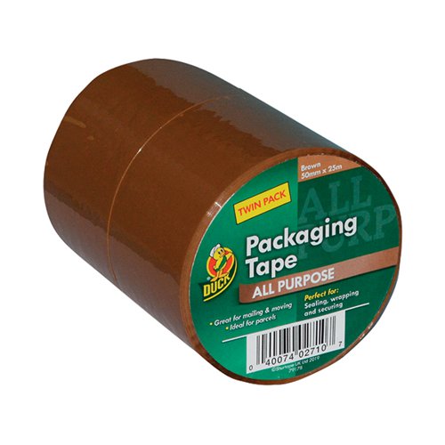 Ducktape Packaging Tape 50mmx25m Twin Pack (Pack of 6) 224530