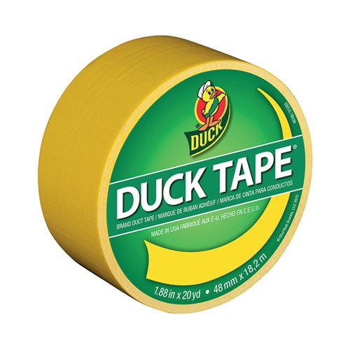 Ducktape Coloured Tape 48mmx18.2m Yellow (Pack of 6) 1304966