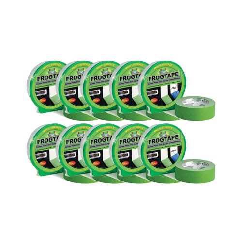 FrogTape Multi-Surface Masking Tape 36mmx41.1m Green (Pack of 10) 110137  SUT31351