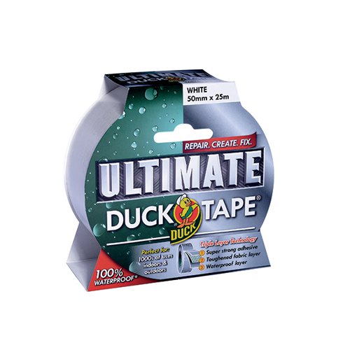 Ducktape Ultimate Heavy Duty Tape Fabric 50mmx25m White (Pack of 6) 232160