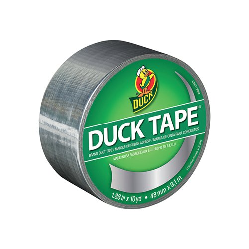 Ducktape Coloured Tape 48mmx9.1m Chrome Silver (Pack of 6) 280621