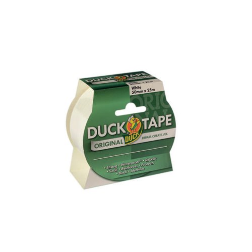 Ducktape Original Duck Tape 50mmx25m White (Pack of 6) 211117 Shurtape